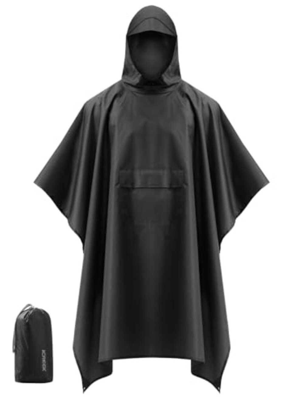 iCreek Hooded Rain Poncho Packable Waterproof Unisex Raincoat Pocket